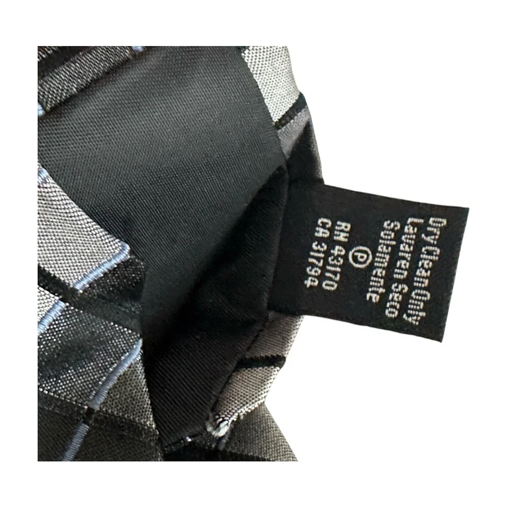 Croft & Barrow | Black & Gray Geometric Checkered Tie 100% Silk | NWOT